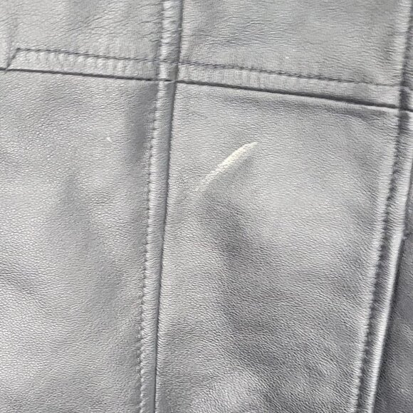 Worthington Lambskin Leather Coat – Black – Size XL - Picture 6 of 9